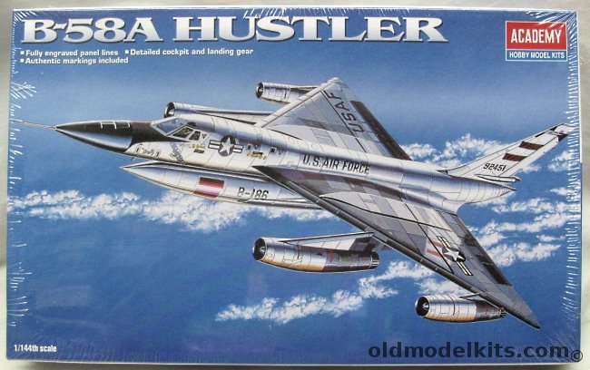 Academy 1/144 Convair B-58 Hustler, 4442 plastic model kit